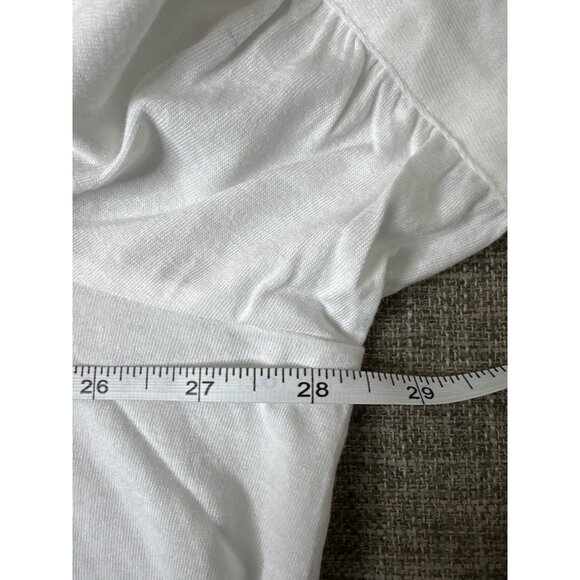 Adrian Delafield Womens Plus Size 3X White Tunic Top Loose Fit Cotton Blend - Picture 5 of 8